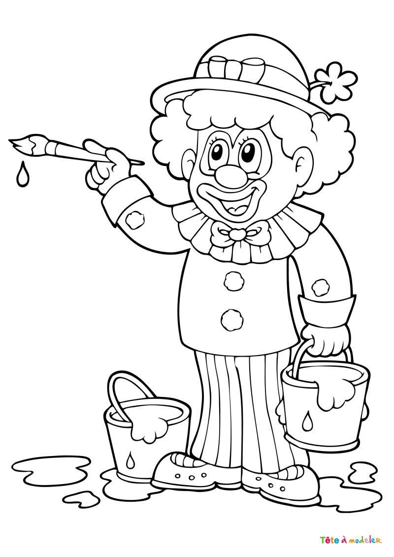Coloriage Clown #05