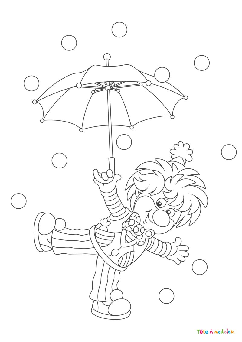 Coloriage Clown #07