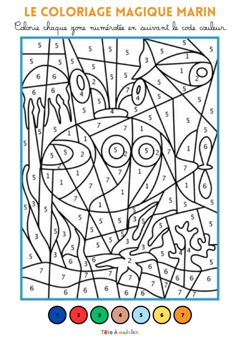 Coloriage codé simple