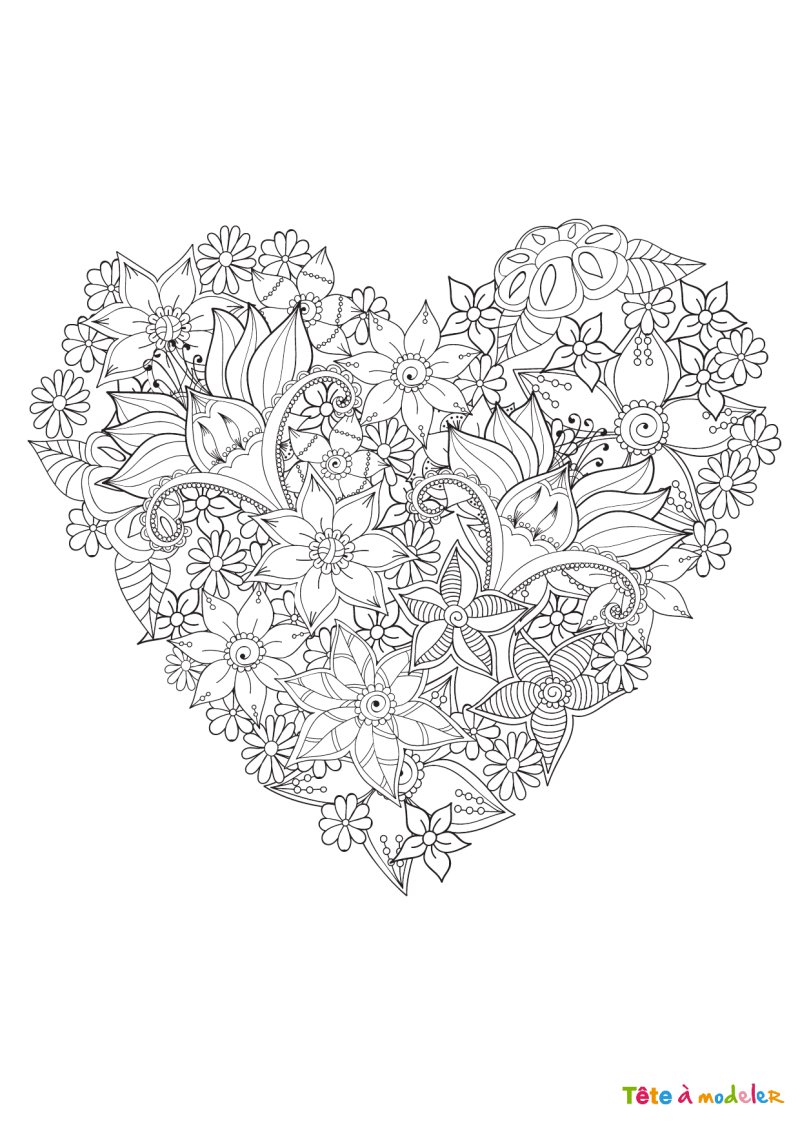 Coloriage Coeur #04