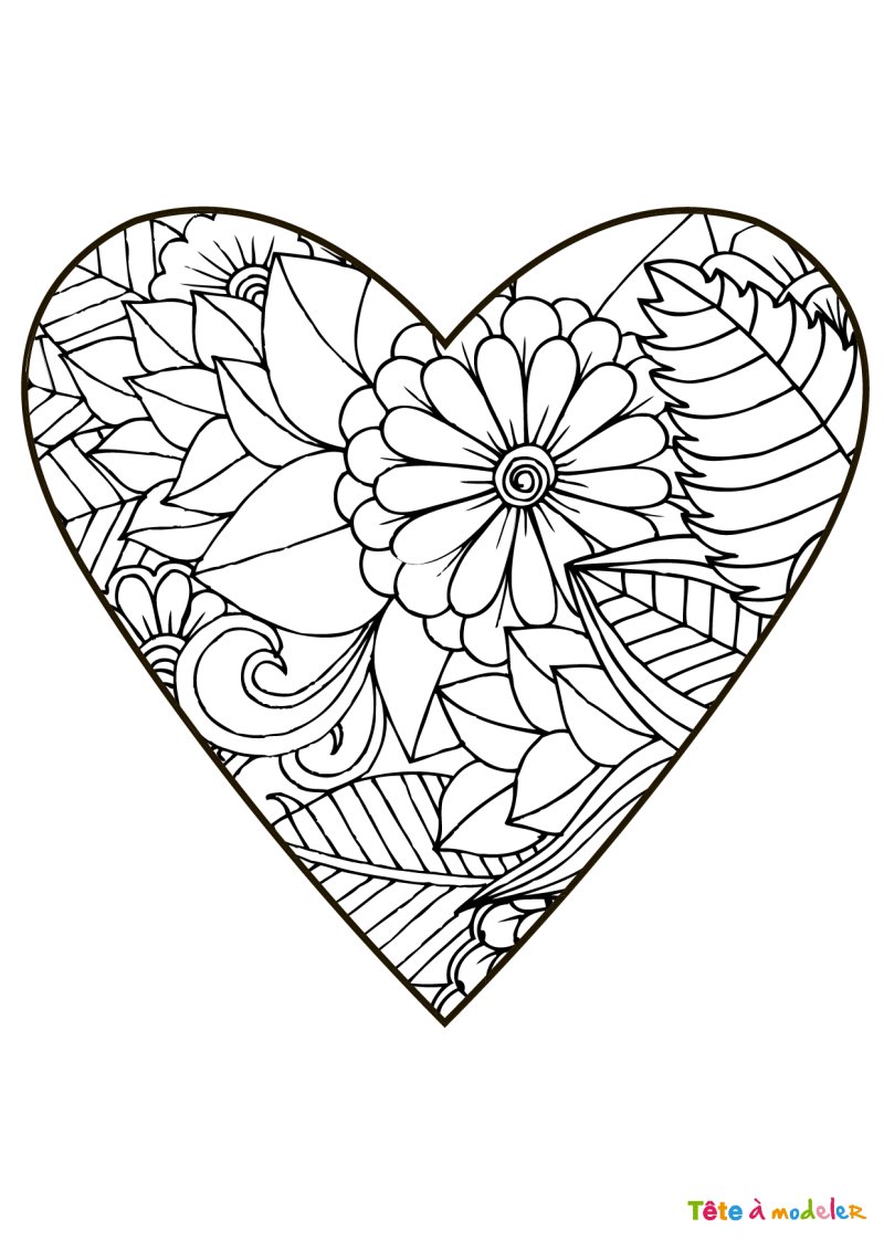 Coloriage Coeur #06