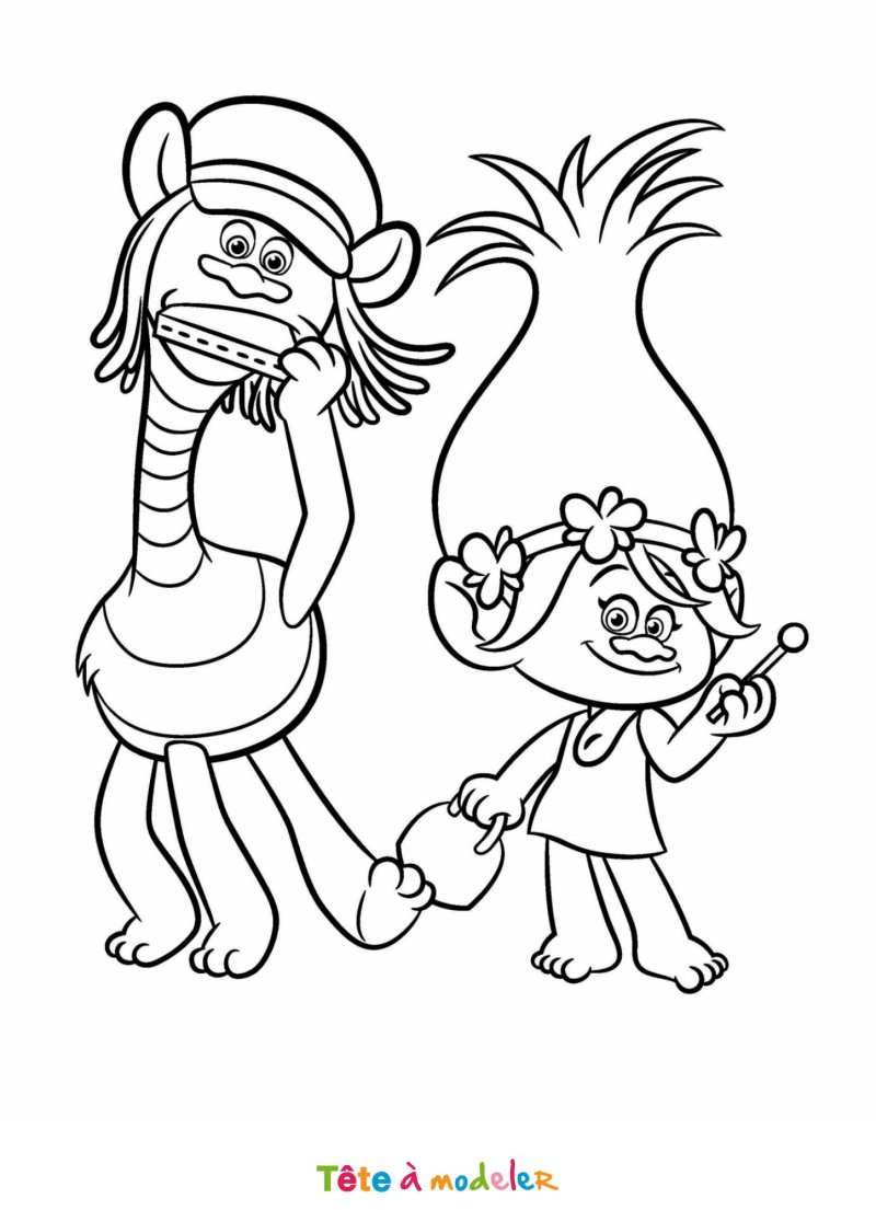 Coloriage Cooper et Poppy