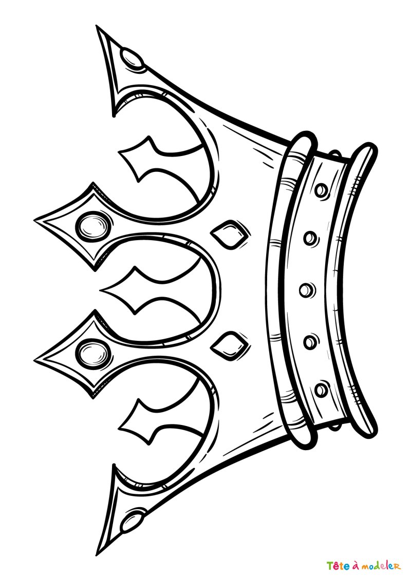 Coloriage d'une couronne à imprimer