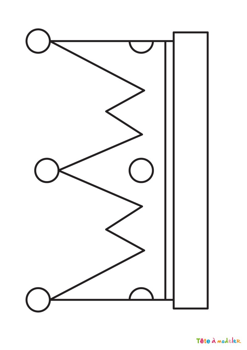 Coloriage d'une couronne à télécharger