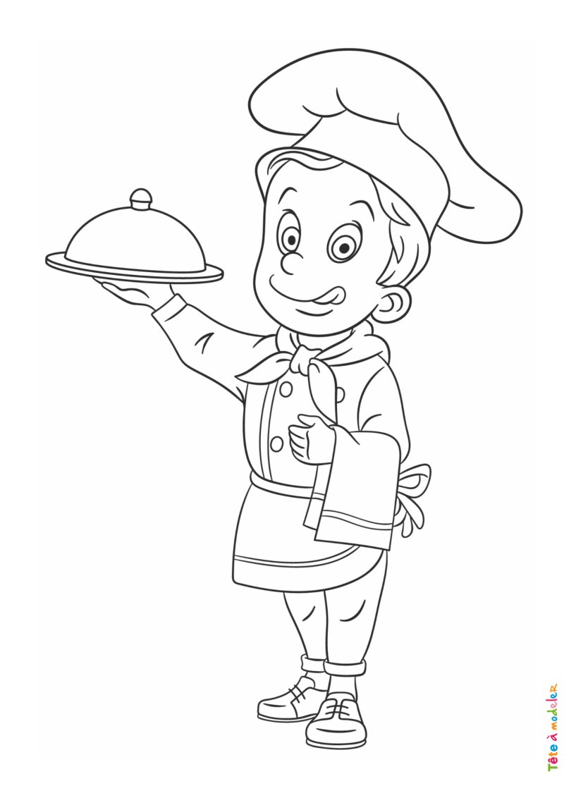 Coloriage cuisinier