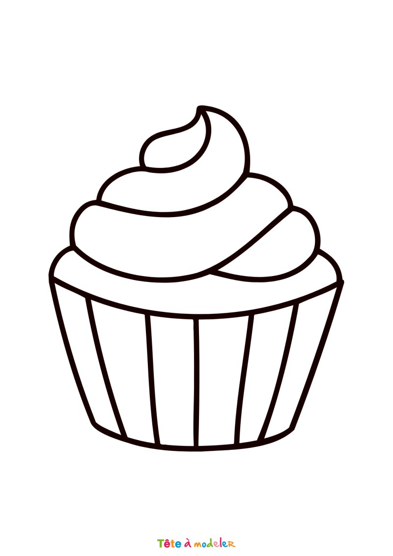 Coloriage cupcake à télécharger