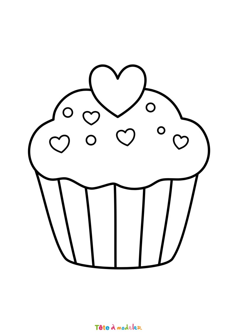 Coloriage cupcale gratuit