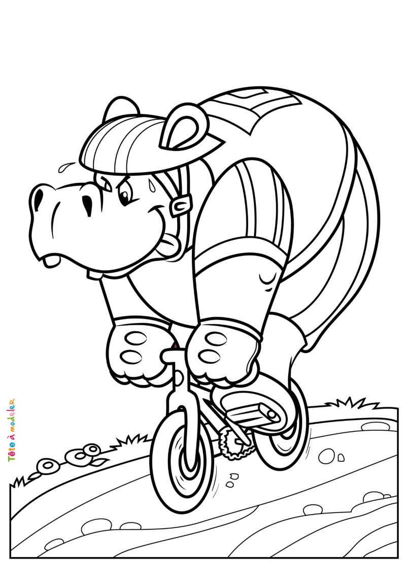 Coloriage cyclisme #01
