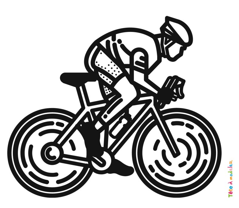 Coloriage cyclisme #03