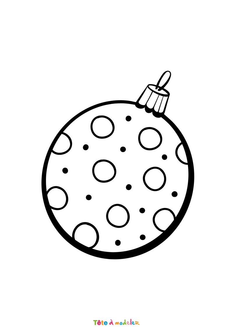 Le coloriage d'une boule de Noël à imprimer