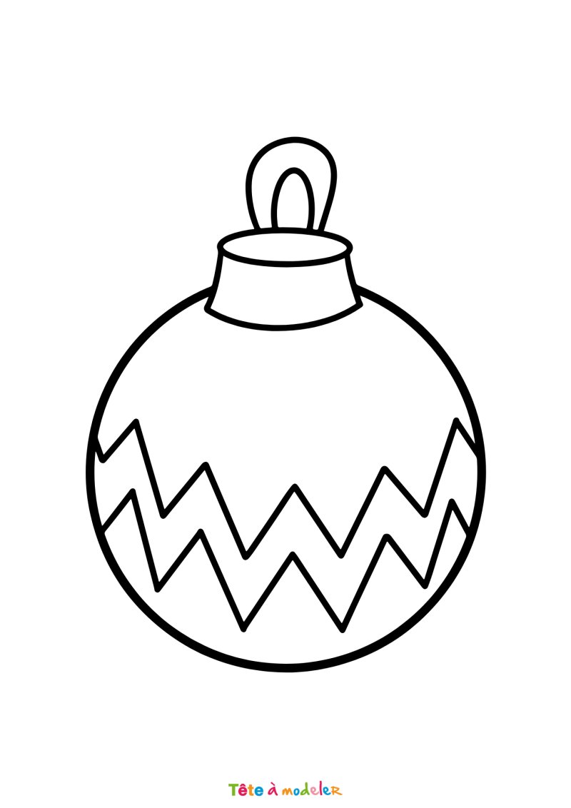 Le coloriage d'une boule de Noël rapide à imprimer