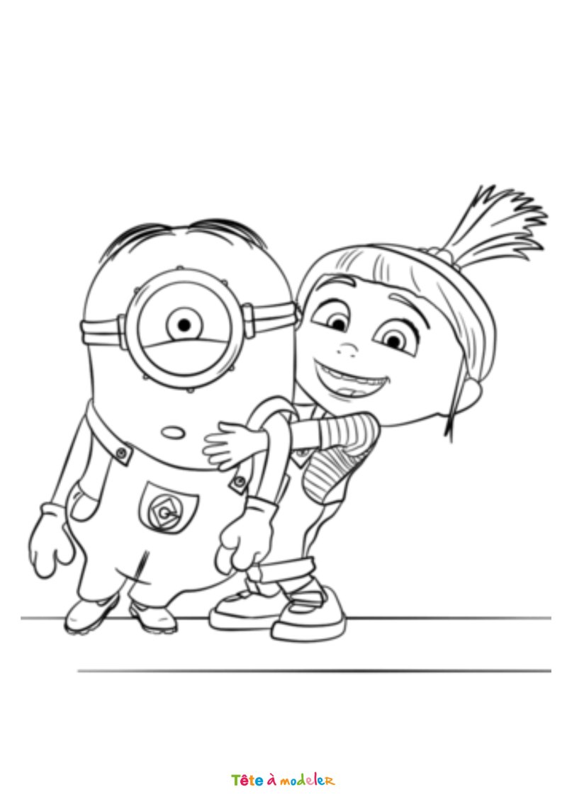 Coloriage d'Agnes et Dave