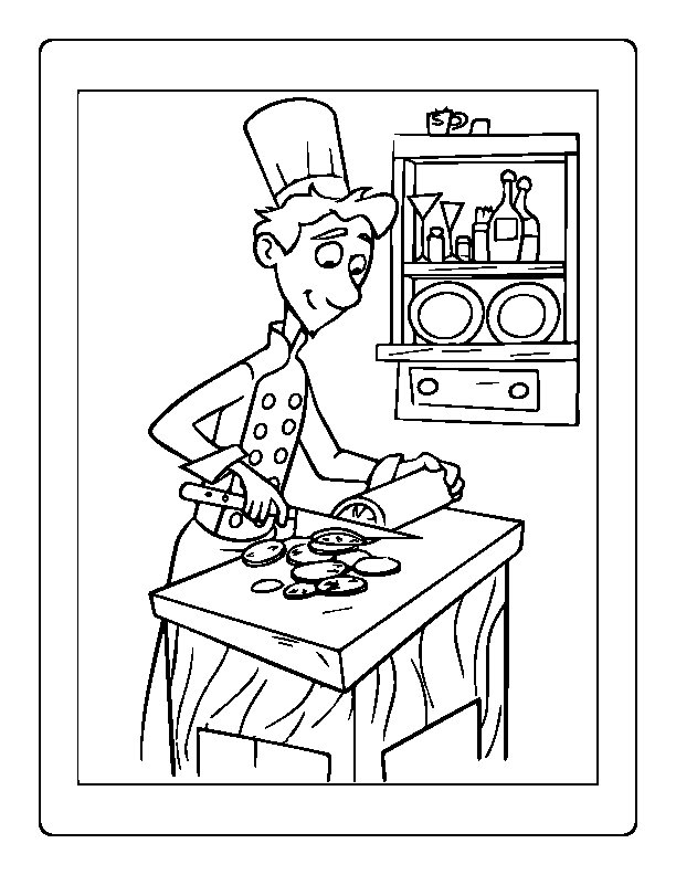 Coloriage d'Alfredo Linguini