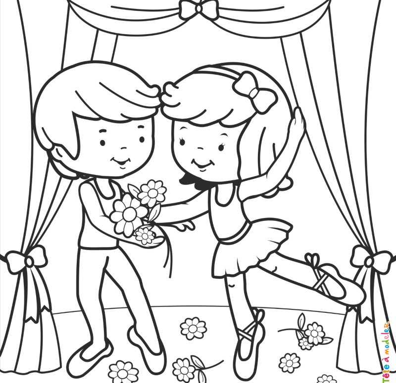 Coloriage danse #02