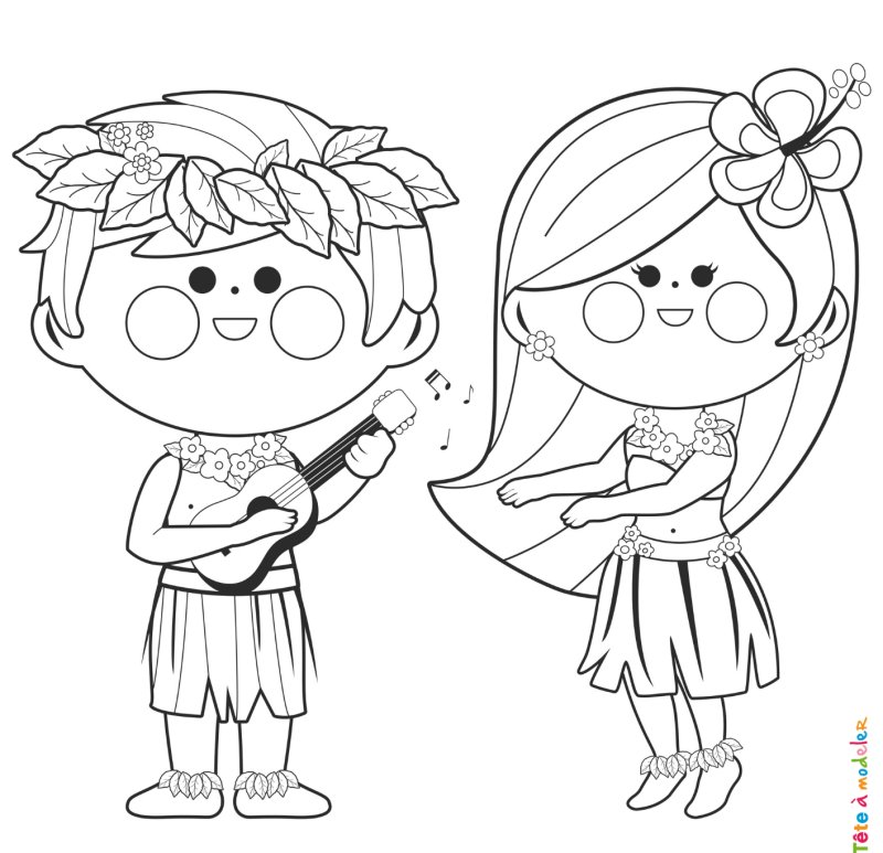 Coloriage danse #04