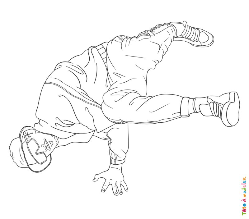 Coloriage danse #09