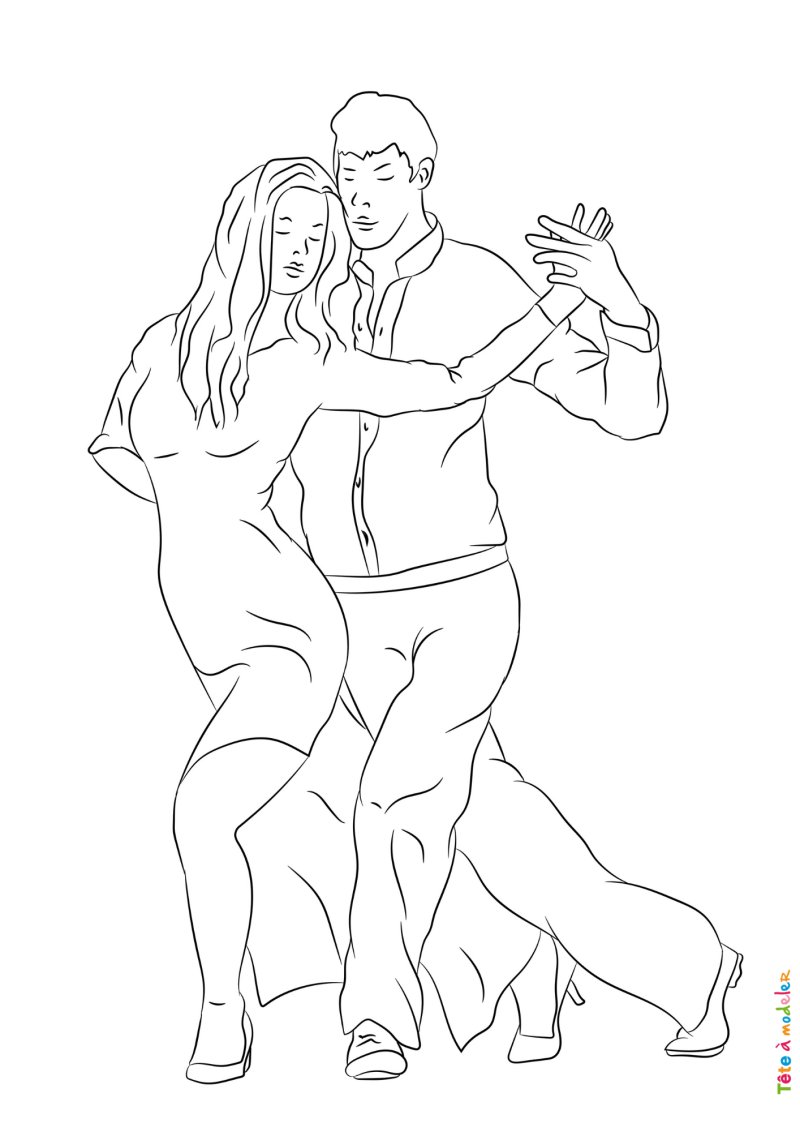 Coloriage danse #11