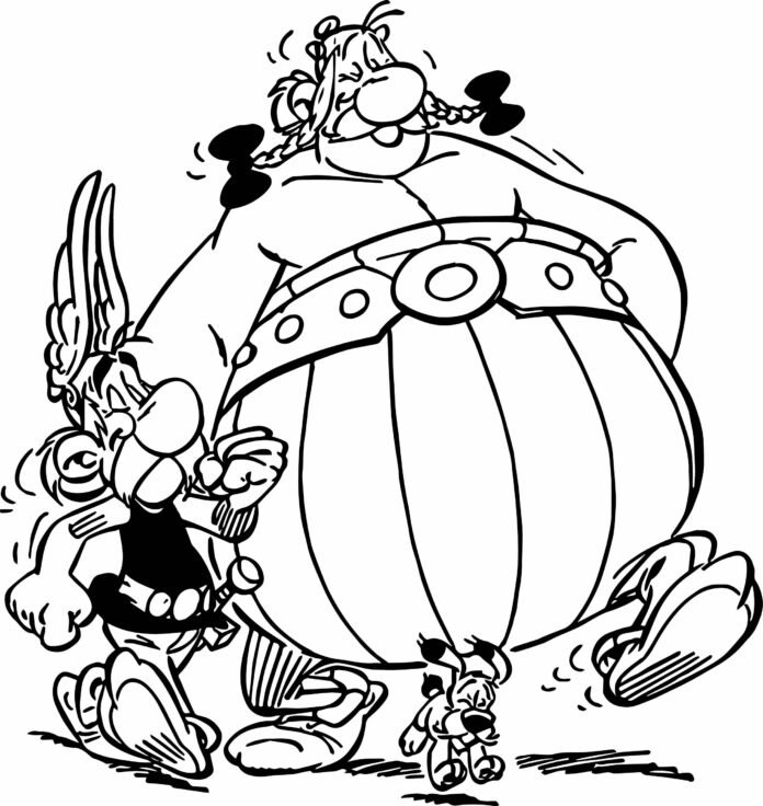 Coloriage d'Asterix à imprimer
