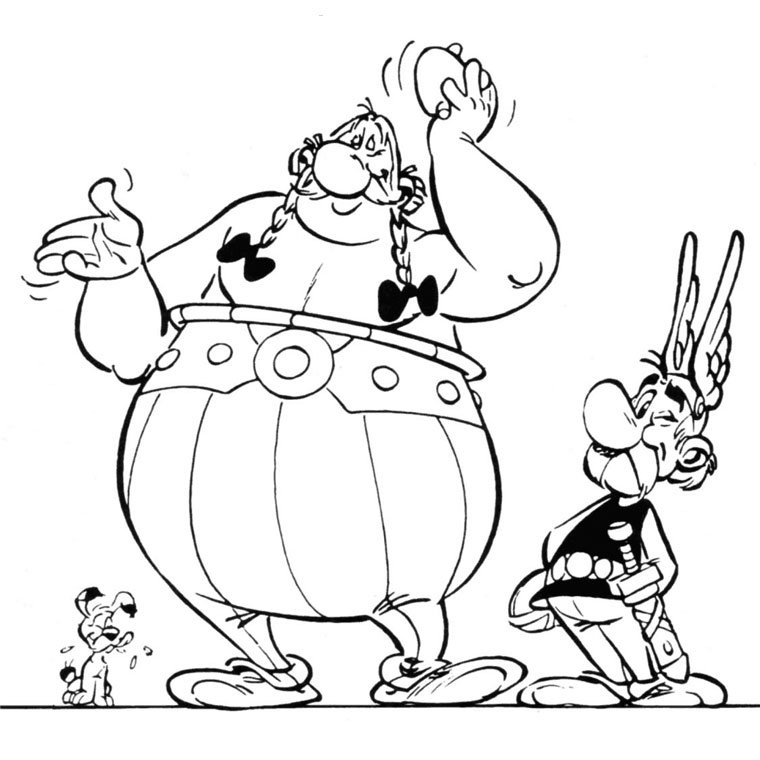 Coloriage d'Asterix et Obelix