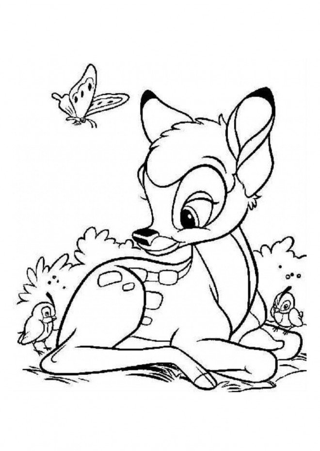 Coloriage de Bambi de Disney