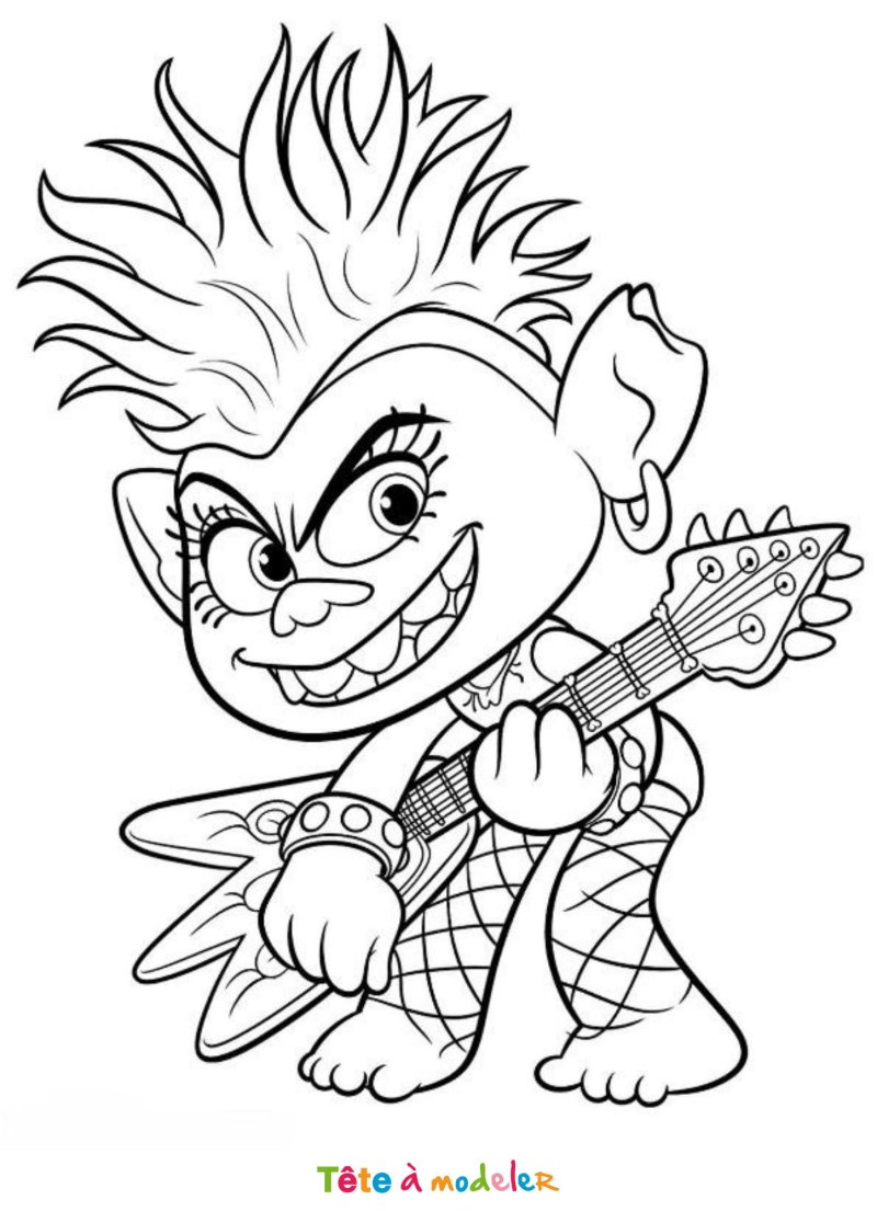 Coloriage de Barbe des Trolls