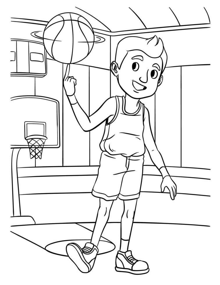 Coloriage de basket gratuit