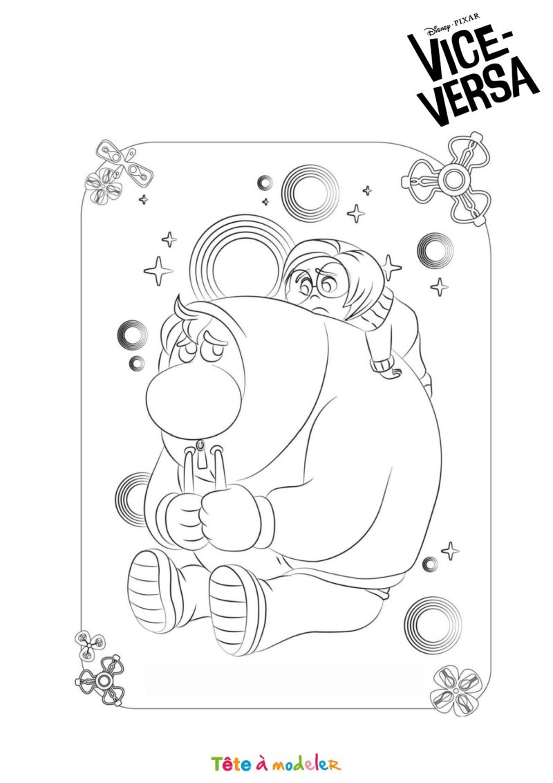 Coloriage de Bing Bong et Tristesse