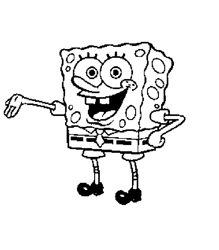 Coloriage de Bob l'éponge à imprimer