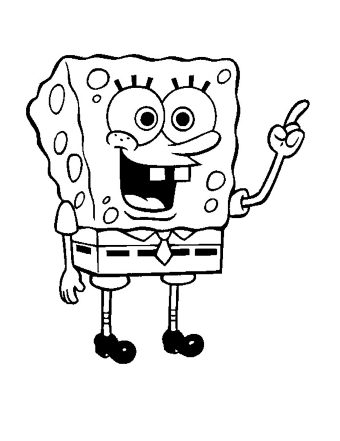 Coloriage de Bob l'éponge facile