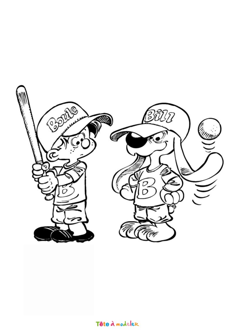 Coloriage de Boule et Bill maternelle