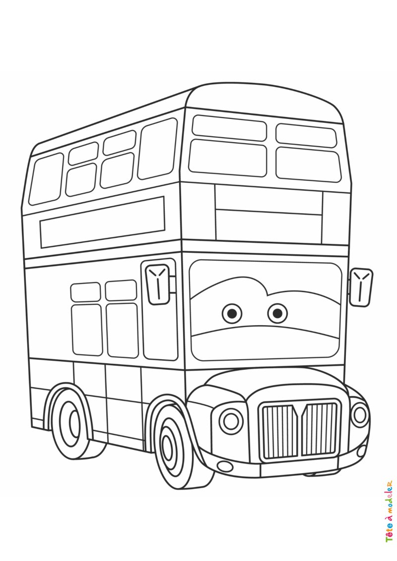 Coloriage de bus #05