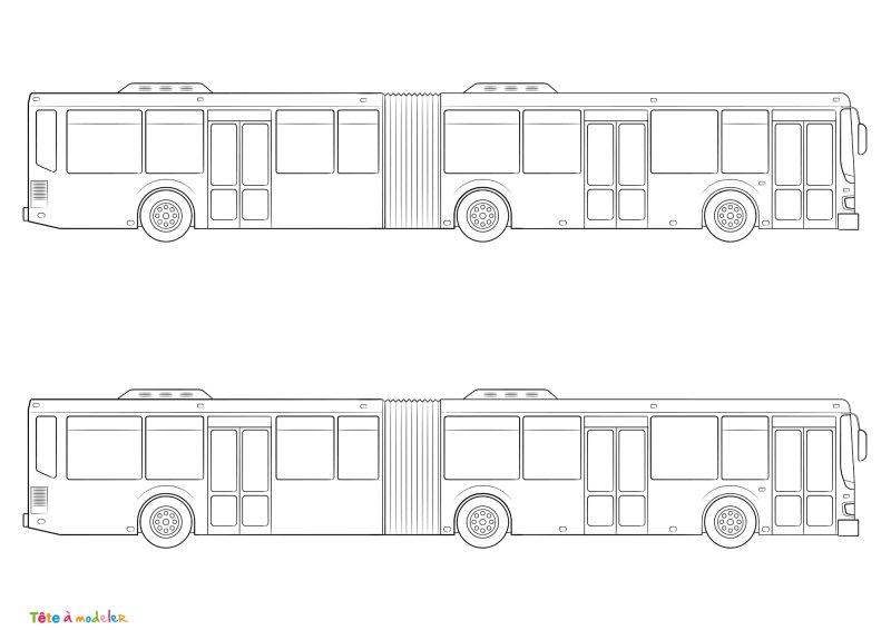 Coloriage de bus #06