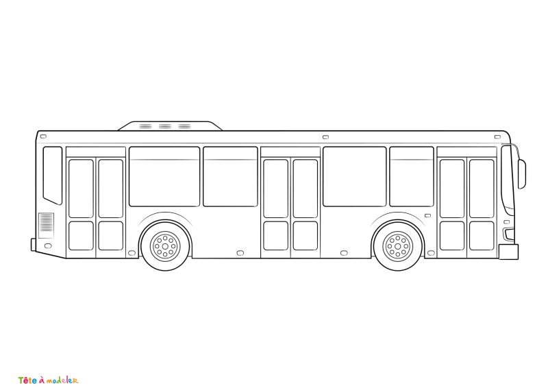 Coloriage de bus #07