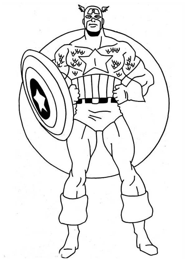 Coloriage de Captain America