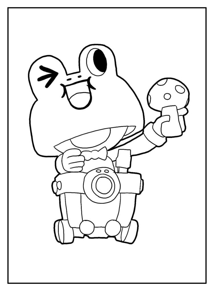 Coloriage de Carl de Brawl Stars
