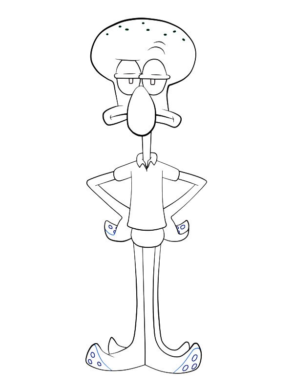 Coloriage de Carlos Tentacule de Bob l'éponge