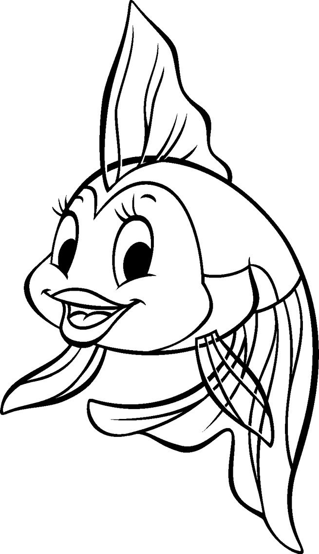 Coloriage de Cléo, le poisson
