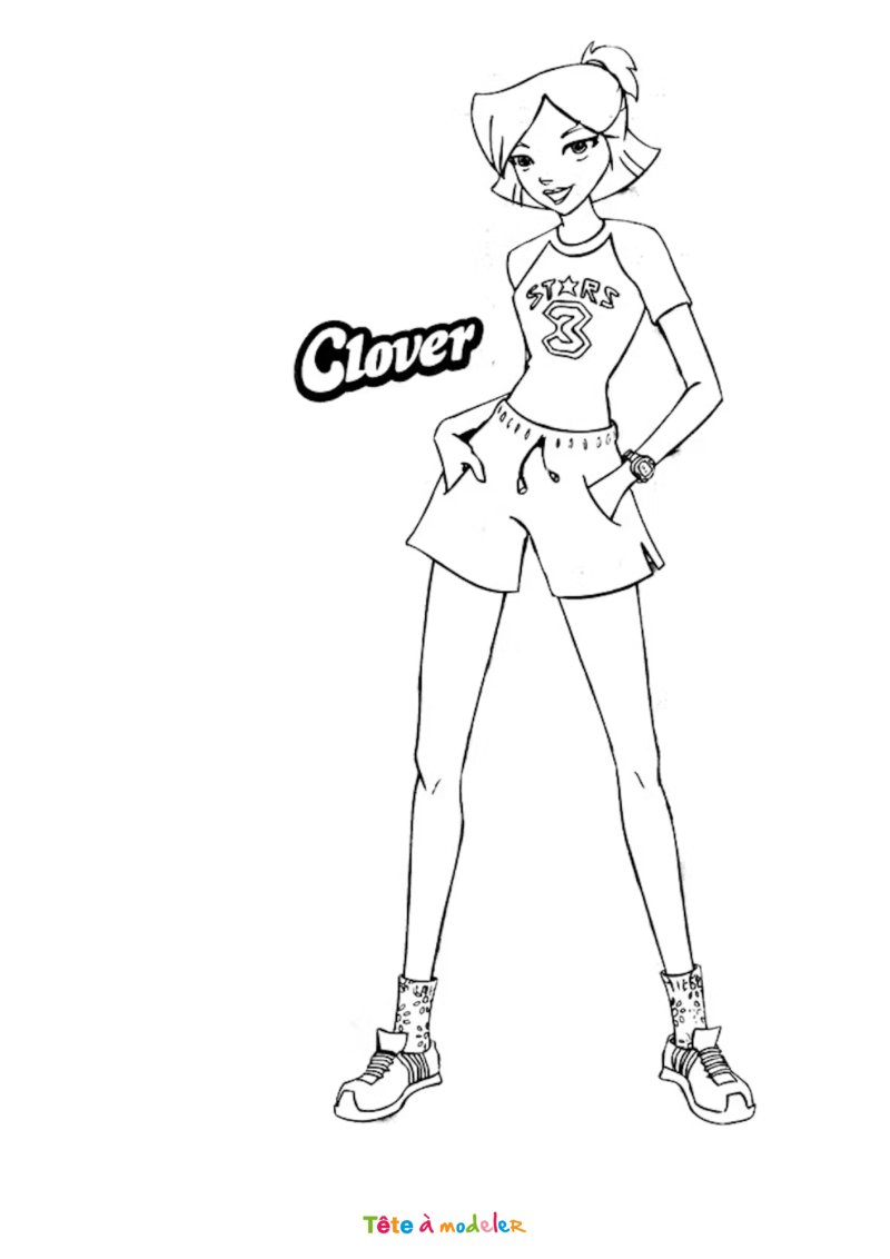 Coloriage de Clover facile