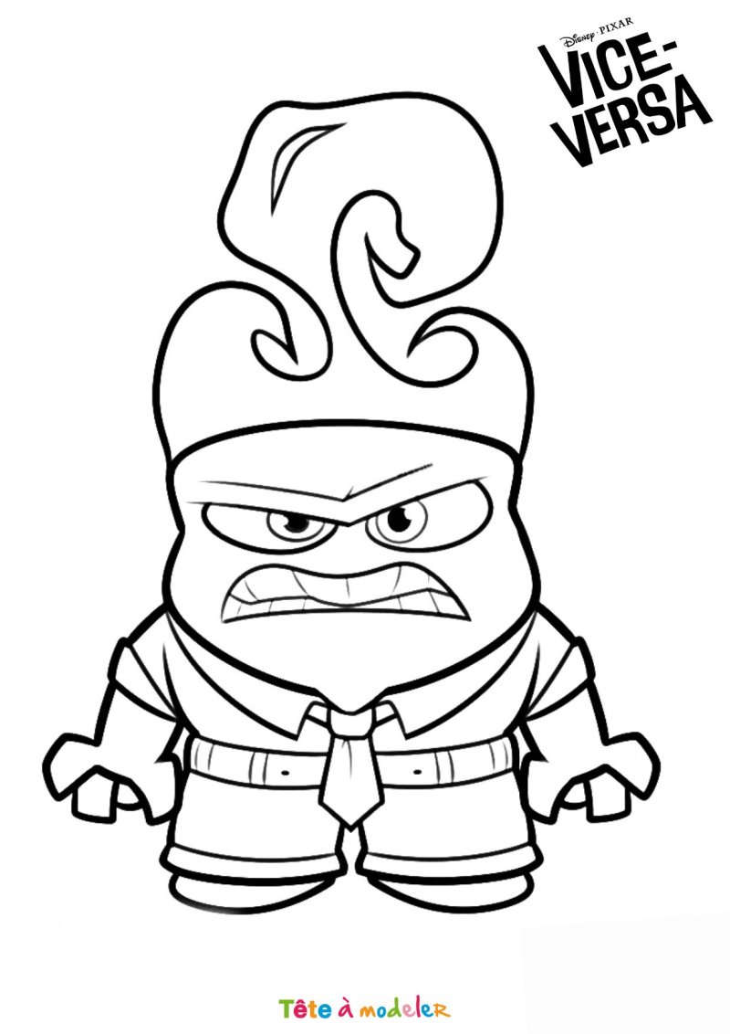Coloriage de Colère en feu