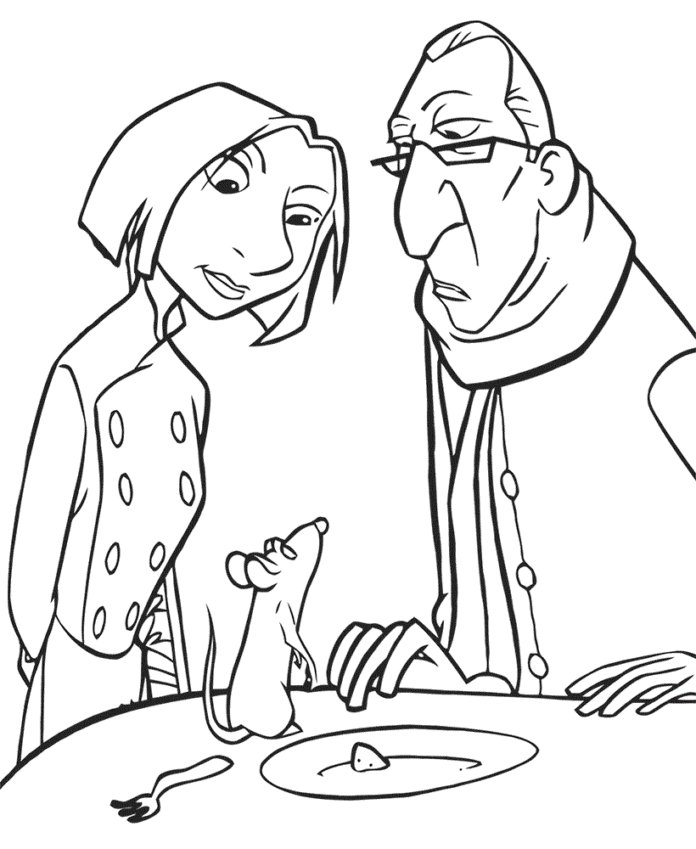 Coloriage de Colette et Anton Ego