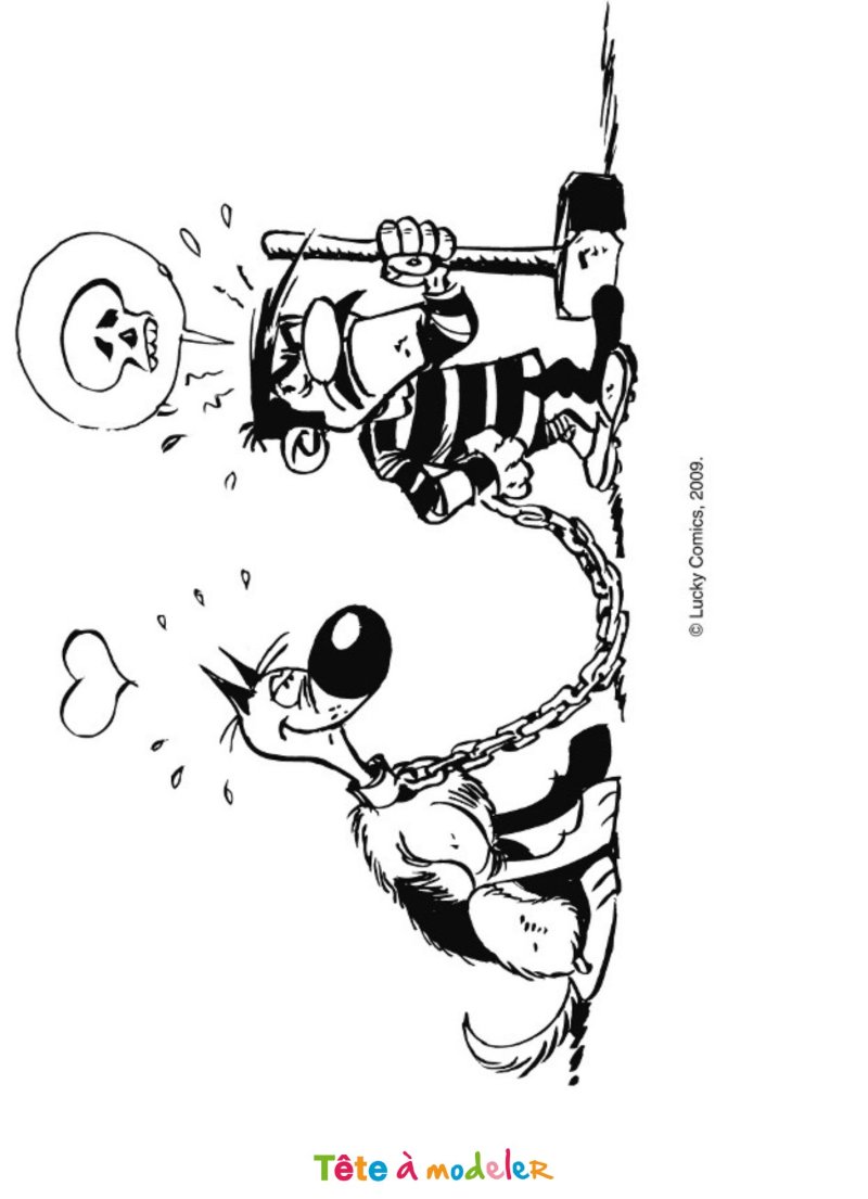 Coloriage de Dalton et Rantanplan