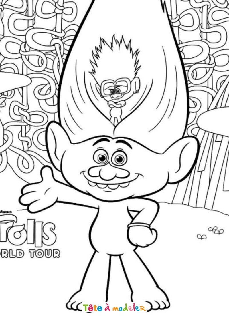 Coloriage de Diamant des Trolls