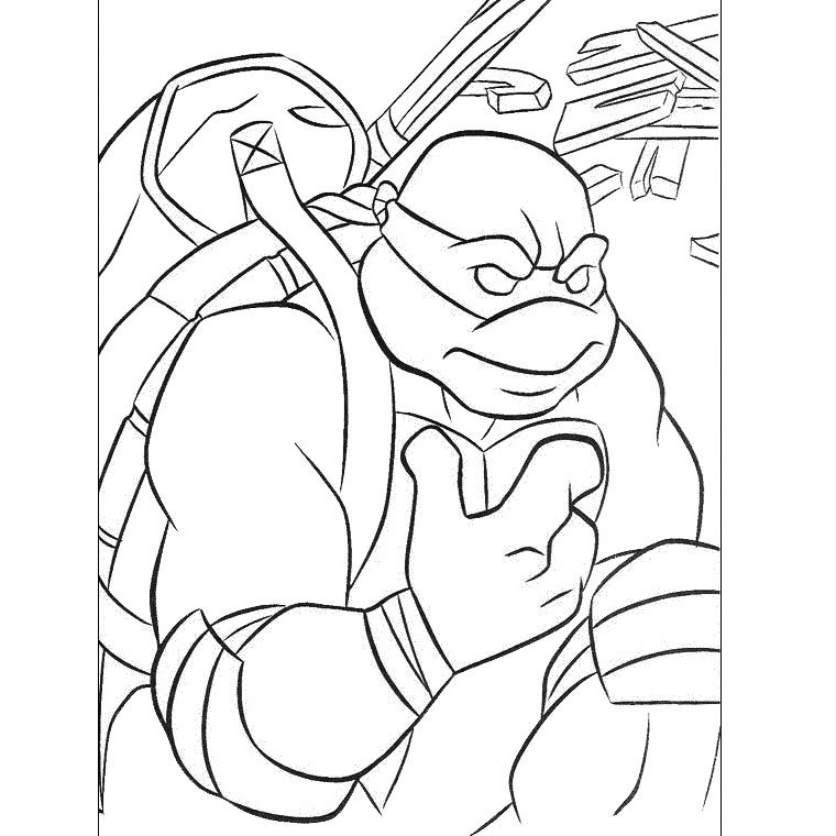Coloriage de Donatello des tortues Ninja 