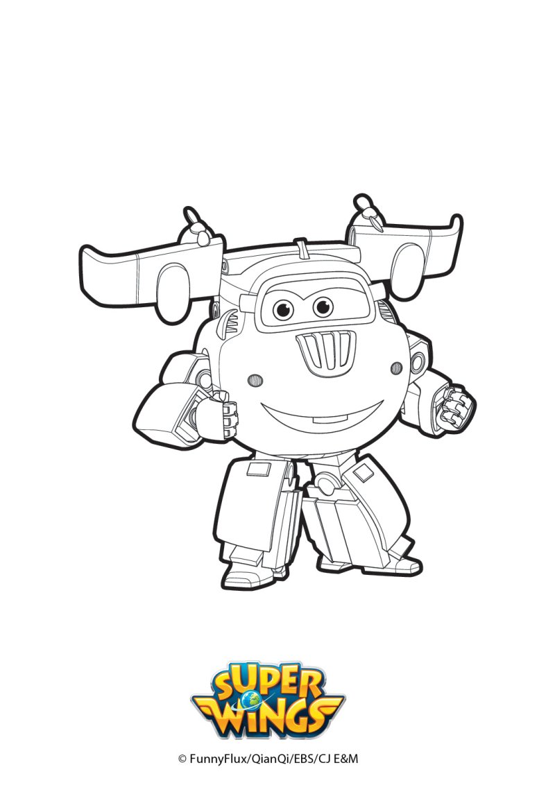 Coloriage de Donnie - Super Wings