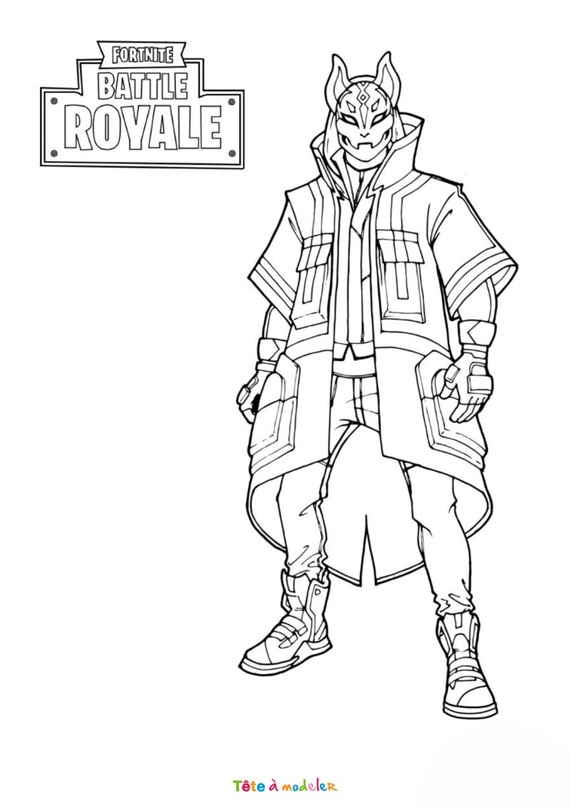 Coloriage de Drift de Fortnite