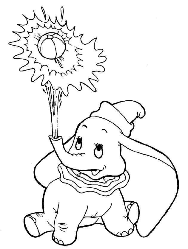 Coloriage de Dumbo facile