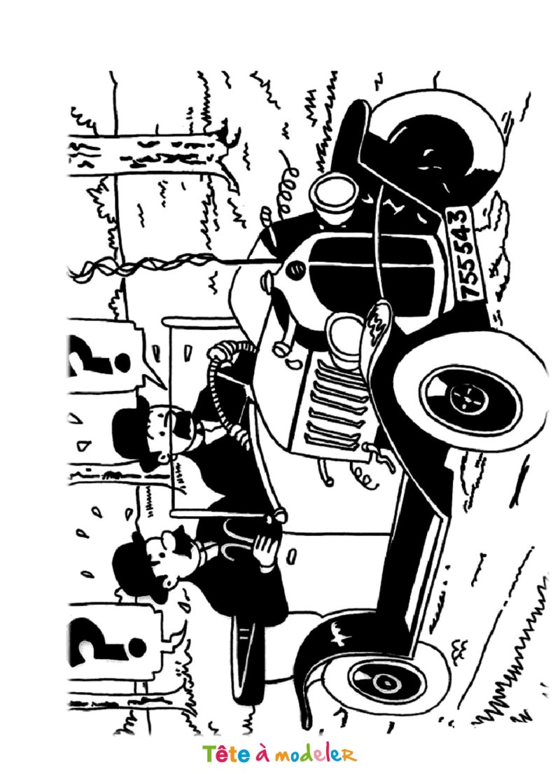 Coloriage de Dupont et Dupont