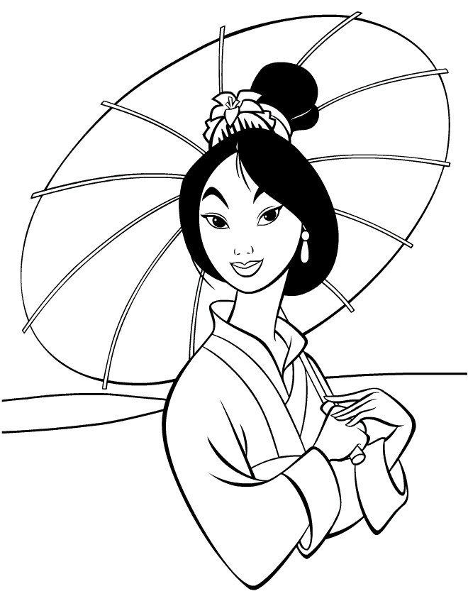 Coloriage de Fa Mulan 