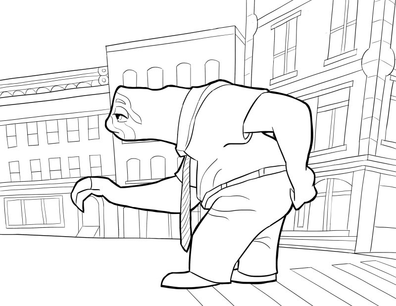 Coloriage de Flash de Zootopie