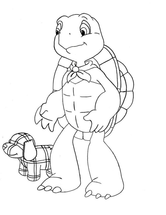 Coloriage de Franklin la tortue en pdf